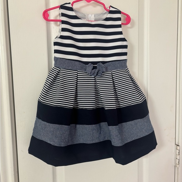 Bonnie Jean Other - Bonnie Jean Navy and White Striped Dress 2T